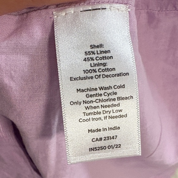 Talbots Lavender Sleeveless Dress with White Lace Embroidery - Picture 7 of 8